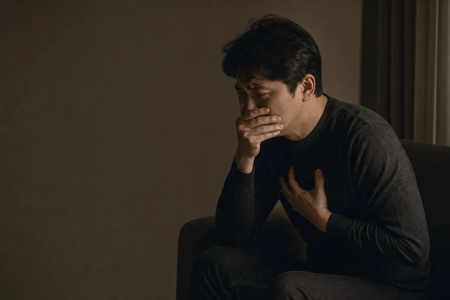 가슴이 답답하고 불안해 힘들어하는 사람